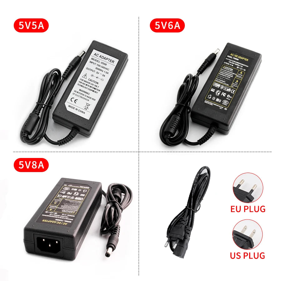 Switching Power Supply Lighting Transformer AC 110V~220V To DC 5V 12V 24V LED Power Adapter 1A 2A 3A 4A 5A 6A 8A 10A For Camera