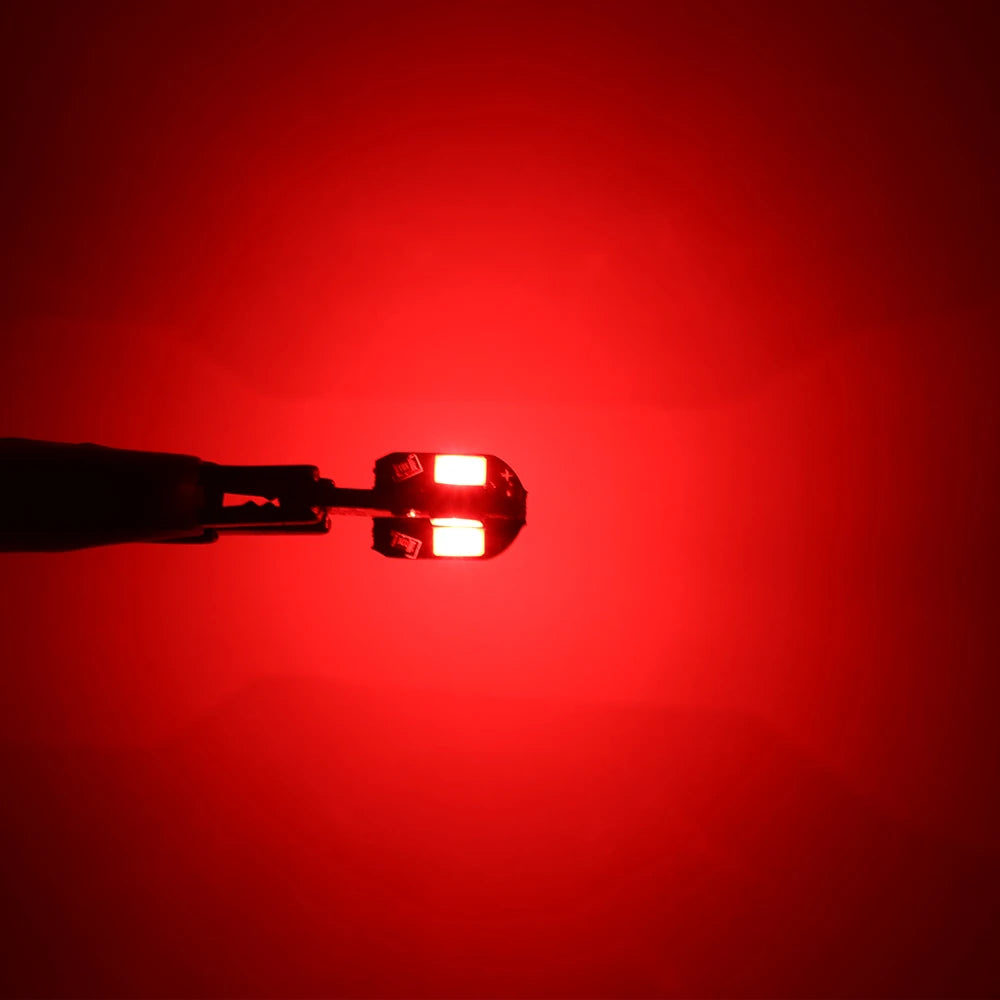 10x W5W T10 LED CANBUS No Error 5W5 12V 5W 600Lm Super Bright Car Interior Side Light 194 3030 SMD Auto Bulb White Amber Red