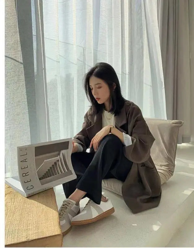 Women's Large Blazer Coats Spring Autumn Fashion Korean Version Loose Top Coat Office Work Clothes Grace Fall Jacket for Women