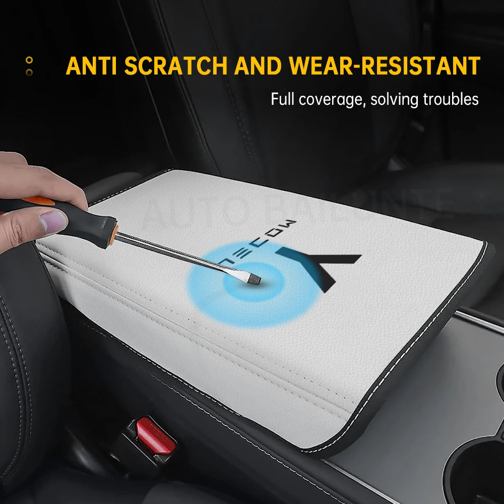 For Tesla Model Y 2019-2023 Storage Box Center Console Wireless Charging Mat Armrest Hidden Box Cup Holder Interior Accessories