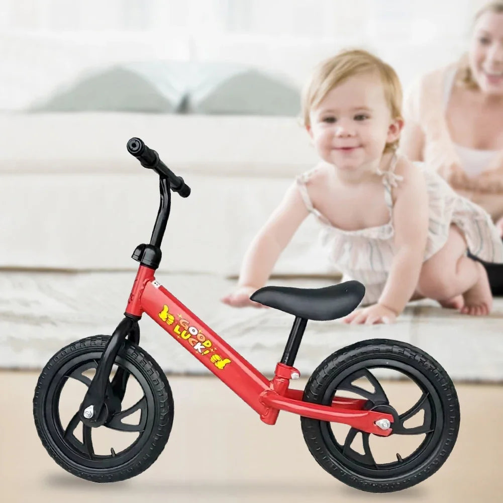 Kids Balance Bike Funny Toddler Training Bicycle Safe No Pedal Bike 12 In Wheel No Pedal Training Bicycle Gifts for Kids