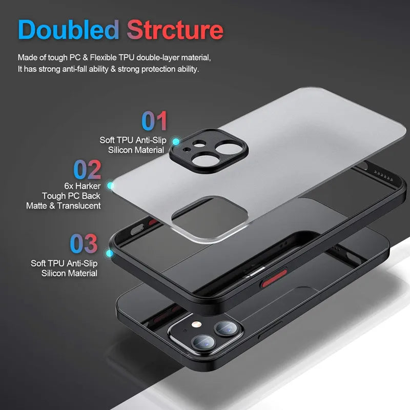 For iPhone 15 Plus Shockproof Armor Bumper Clear Phone Case iPhone 15 Pro iphone15 15Pro Max Bumper Soft Silicon Hard Cover Capa
