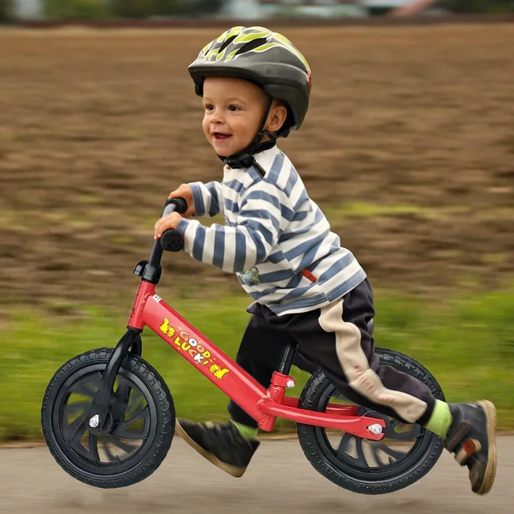 Kids Balance Bike Funny Toddler Training Bicycle Safe No Pedal Bike 12 In Wheel No Pedal Training Bicycle Gifts for Kids