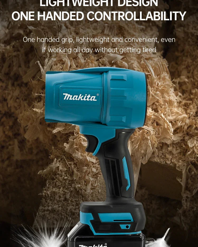 Makita 30000RPM Violent Blower Turbo Jet Fan 18V Electric Air Duster Wind Speed Turbo Rechargeable with Light Car Cleanin Tool