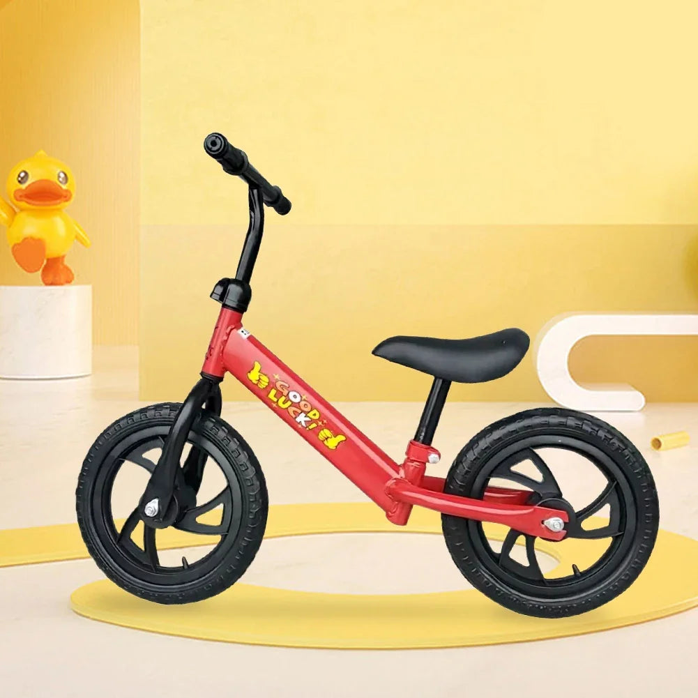 Kids Balance Bike Funny Toddler Training Bicycle Safe No Pedal Bike 12 In Wheel No Pedal Training Bicycle Gifts for Kids