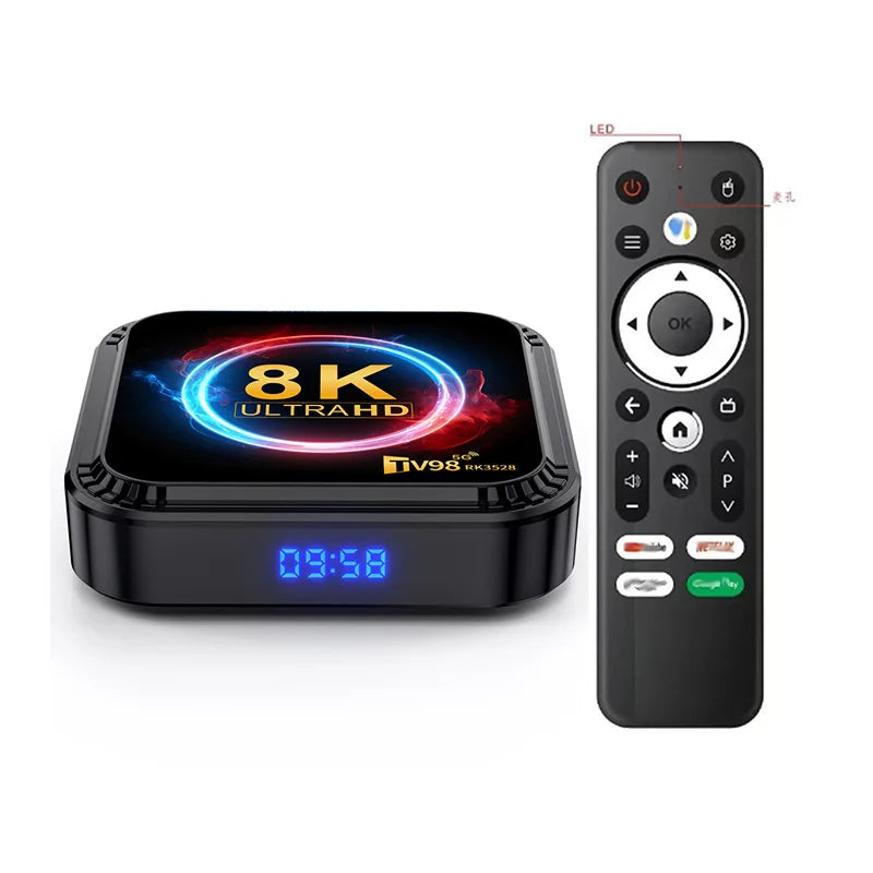 Salange TV98 ATV Ultra HD 8K Smart TV Box Android13 RK3528 2GB16GB 4GB 32/64GB Dual Wifi BT5.0 2.4G&5G Media Player Set Top Box