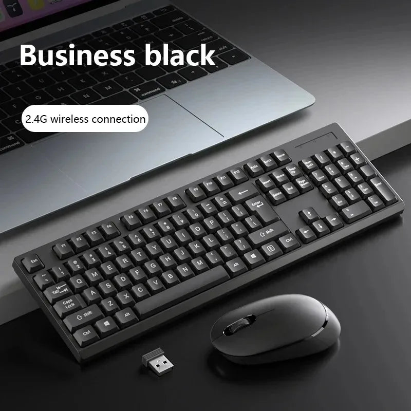 2.4GHz Wireless Keyboard Mouse Set For Work Office Gaming PC Mice Pads Mute 104 Keycaps Keyboard Laptop PC Accessories
