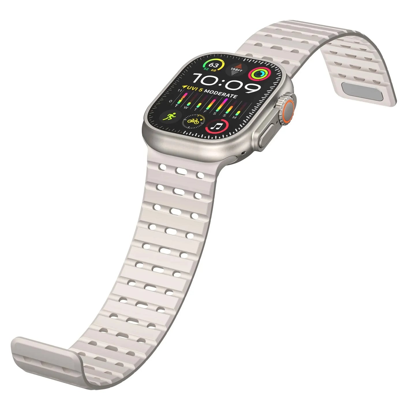 Magnetic Strap For Apple Watch Ultra 2 49mm 44mm 45mm 46mm 42mm Belt Silicone Bracelet iWatch Series 10 8 7 6 5 9 Se 40mm Bands