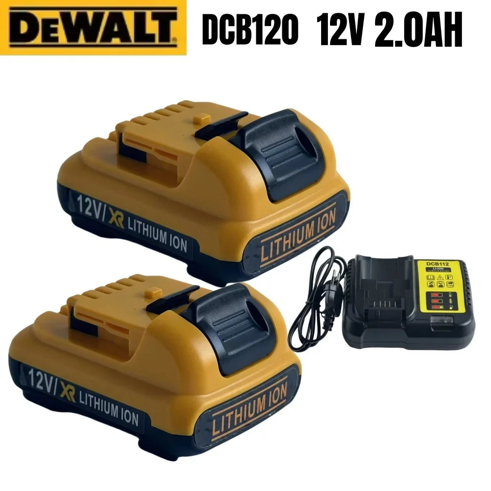 2.0Ah 12V Max Lithium Ion Battery Replacement Original DeWalt DCB120 DCB123 DCB122 DCB127 DCB124 DCB121 Rechargeable Batteries