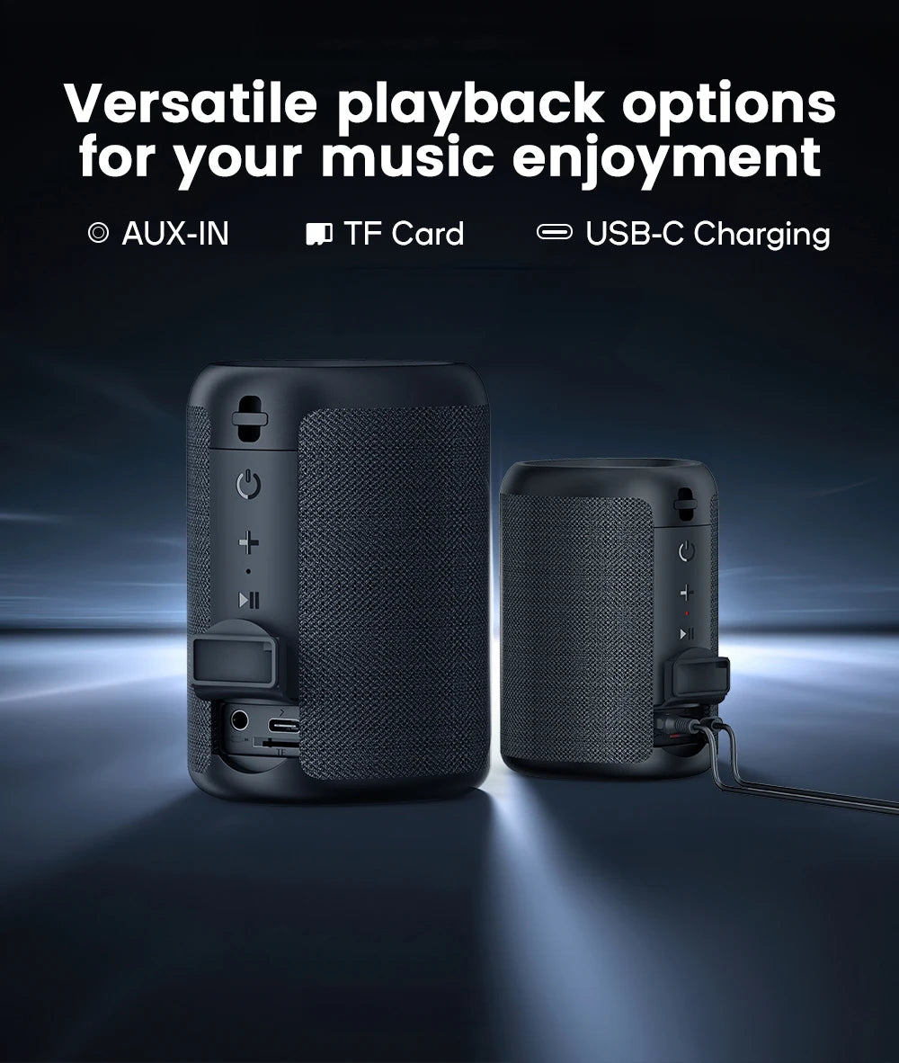 WISETIGER A46 Mini Portable Bluetooth Speaker Amazing Bass Sound Box BT5.3 Wireless Speaker with LED Light, TF Card Slot &AUX-IN