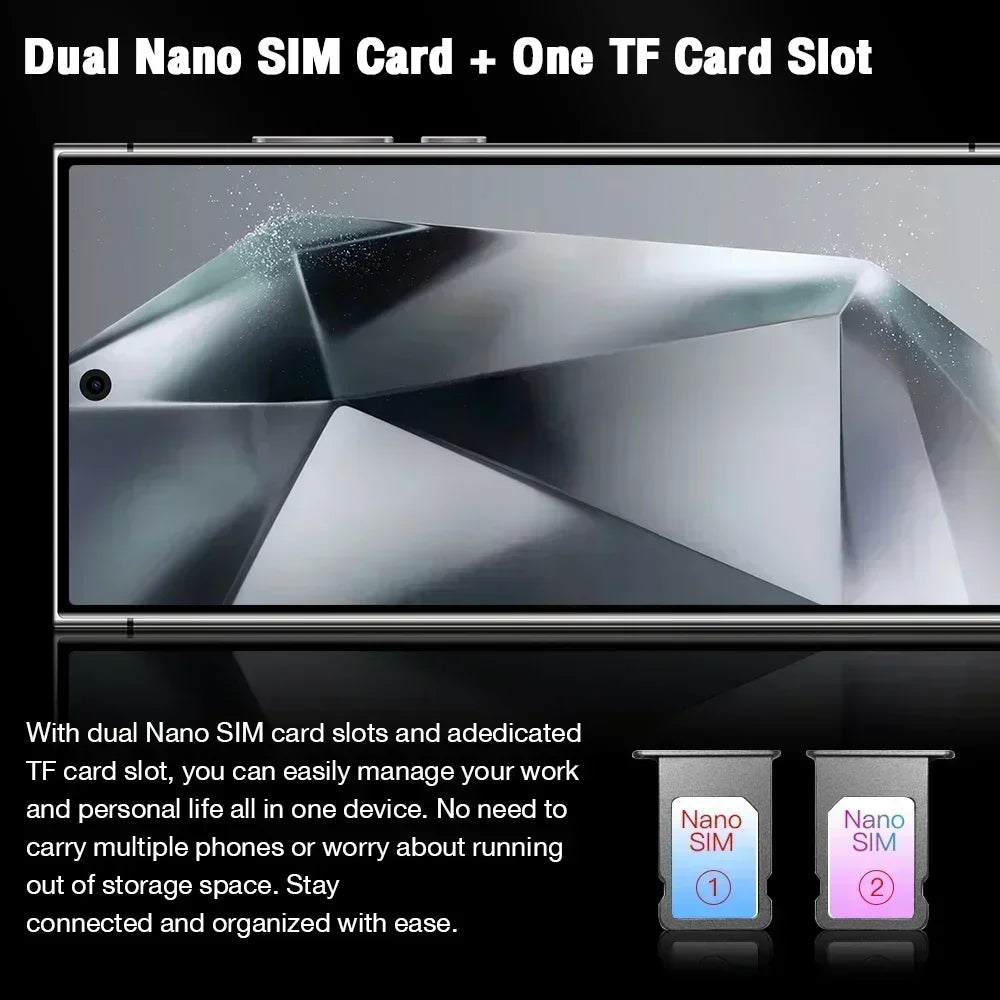HOT 2025 new S25 Ultra original intelligent 5G dual card dual standby Android 14 system global version 8000mAh battery