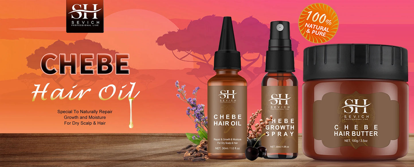 Sevich Chebe Hair Growth Spray 30ml Africa Traction Alopecia Hair Thickening Oil Anti Hair Loss Treatment Spray Hair Scalp Care