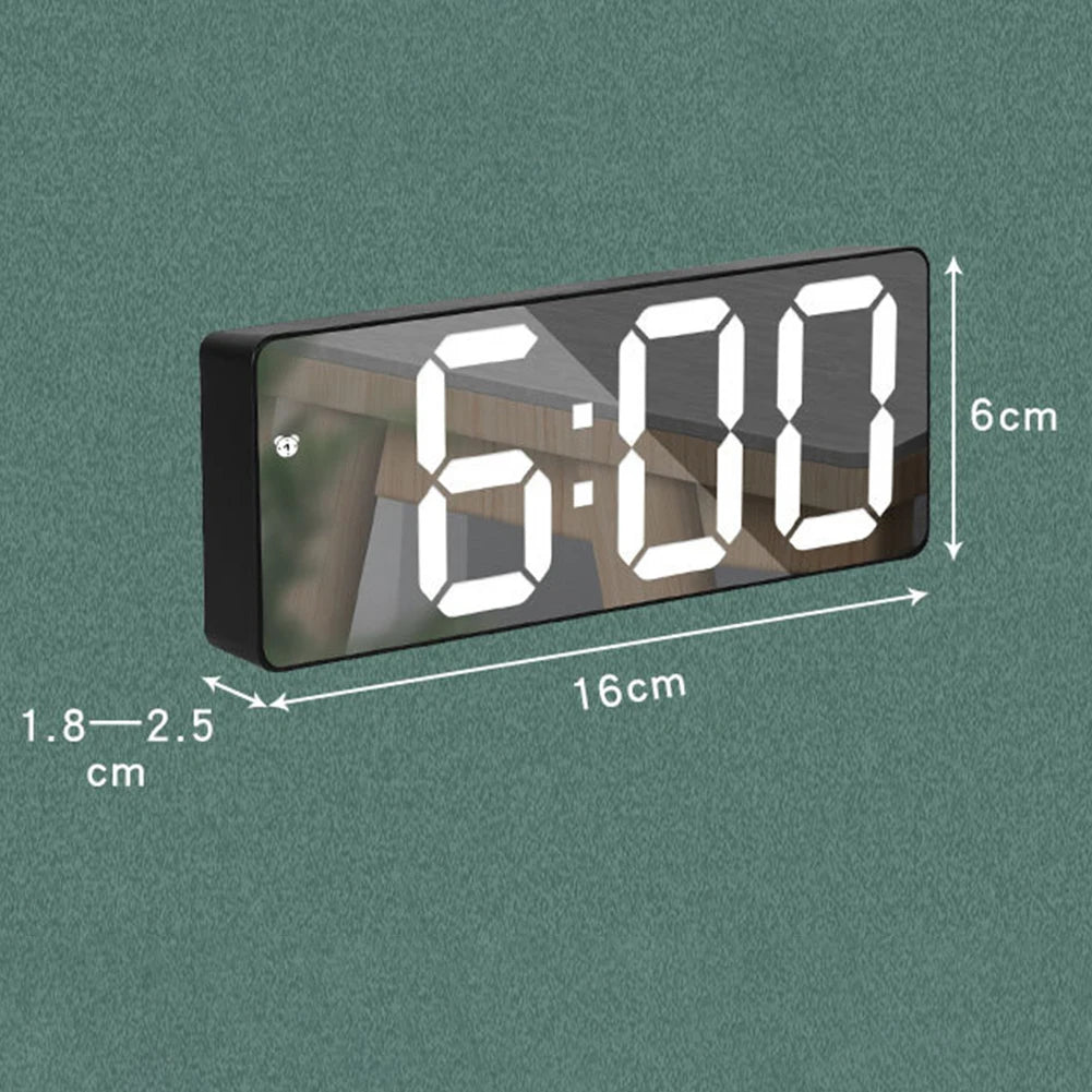 LED Screen Digital Alarm Clocks Living Room Home Table USB Cable User Manual 12/24Hr Bedside Desktop Dimmable