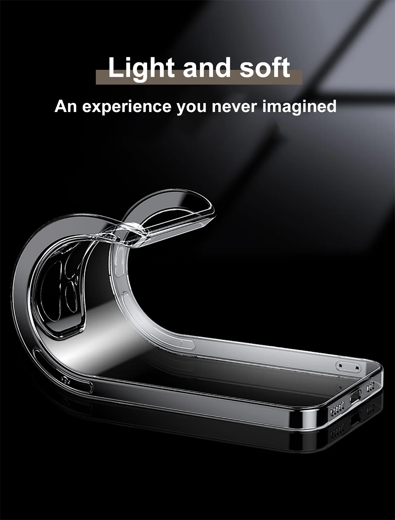 Crystal clear caso for iPhone 14 12 13 15 11 Pro X XS Max 8 7 plus ultra thin Fit Protective silicone Transparent soft Case