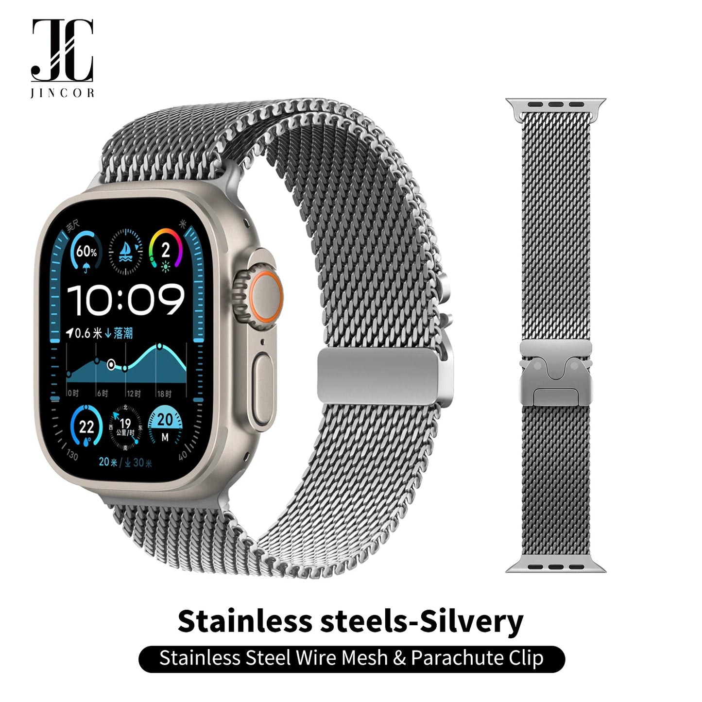 New Apple Watch Titanium Milanese Loop Strap For Apple Watch Ultra 2 Series 10 9 8 Bracelet High Quality Band 49MM 44MM 46 45MM