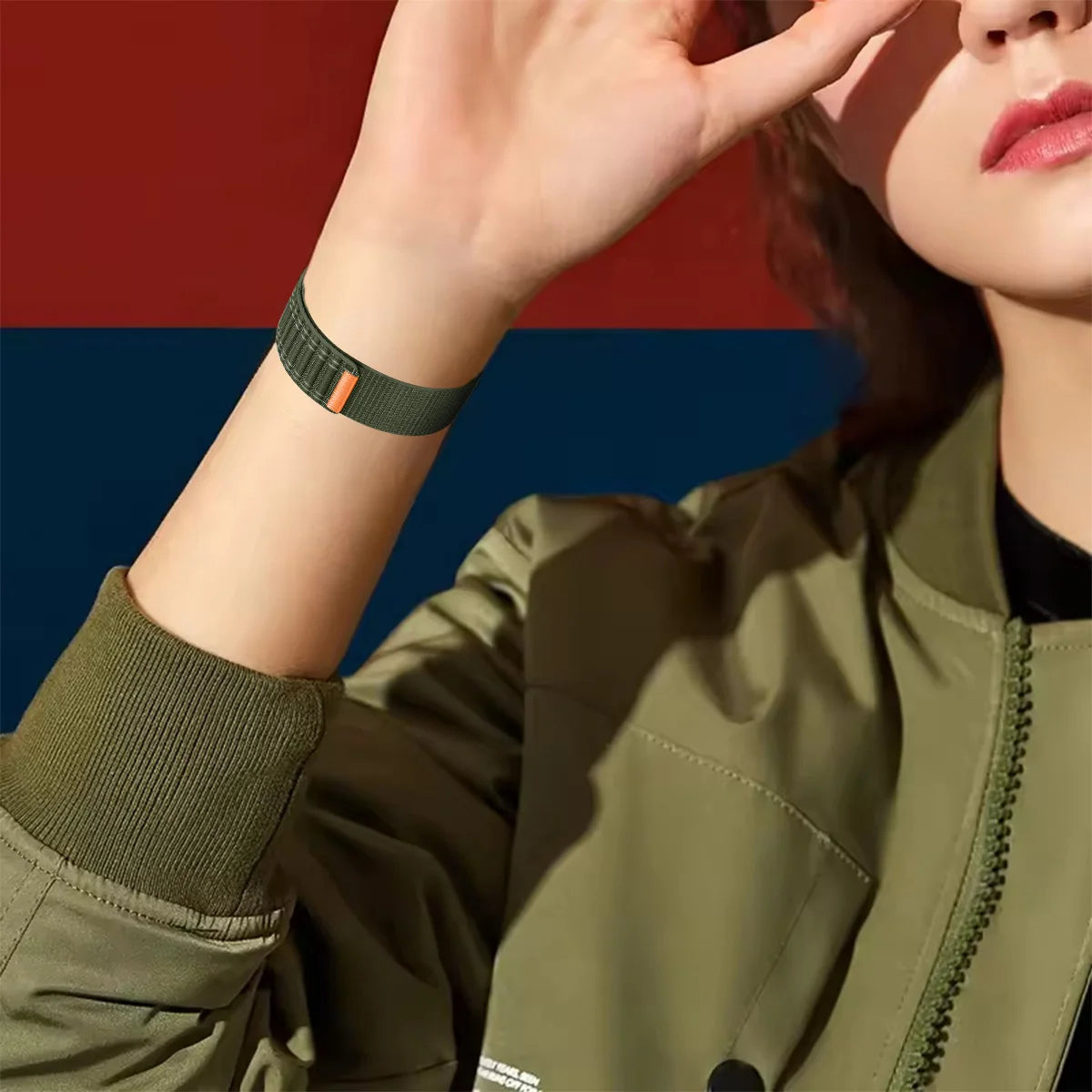 Nylon Strap For Apple Watch Band Ultra 2 49mm 46 45 41 44mm 42mm 38mm Wave pattern Bracelet For iWatch Series 10 9 8 7 6 5 4 3