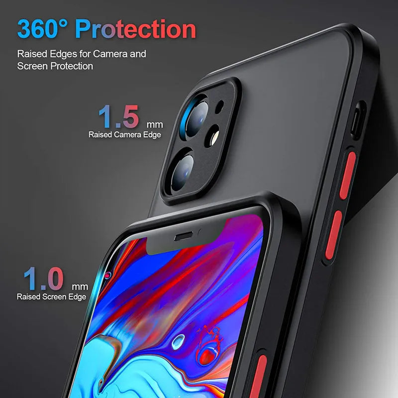 For iPhone 15 Plus Shockproof Armor Bumper Clear Phone Case iPhone 15 Pro iphone15 15Pro Max Bumper Soft Silicon Hard Cover Capa