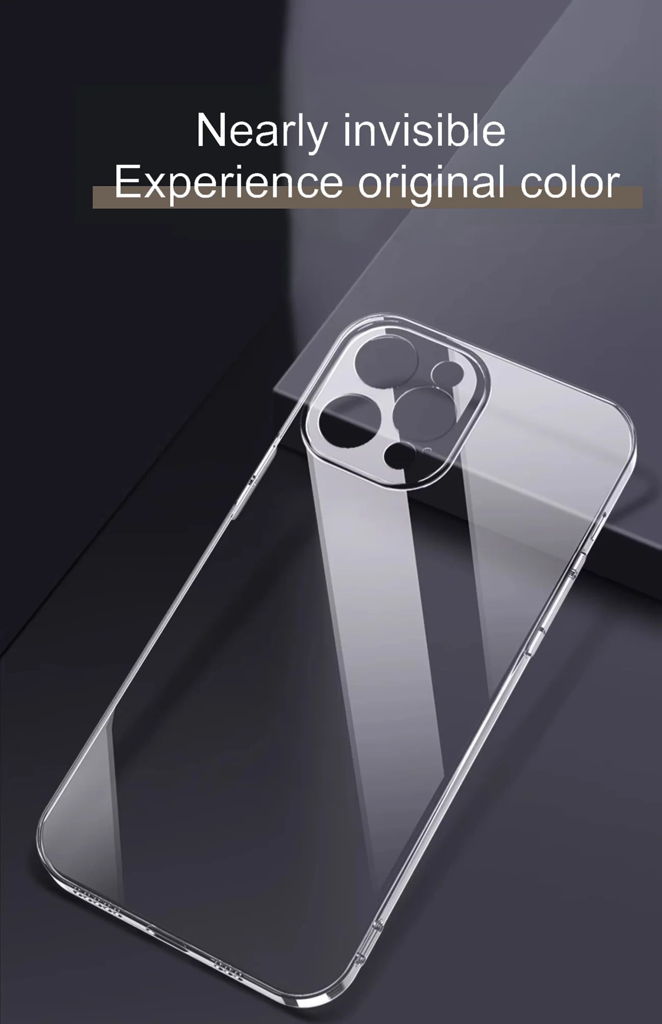 Crystal clear caso for iPhone 14 12 13 15 11 Pro X XS Max 8 7 plus ultra thin Fit Protective silicone Transparent soft Case