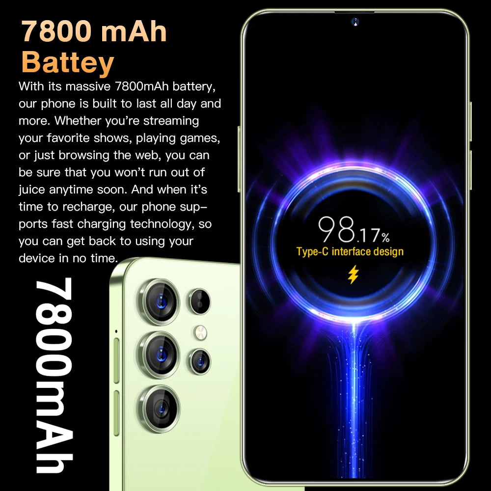 HOT 2025 new S25 Ultra original intelligent 5G dual card dual standby Android 14 system global version phones 7800mAh battery