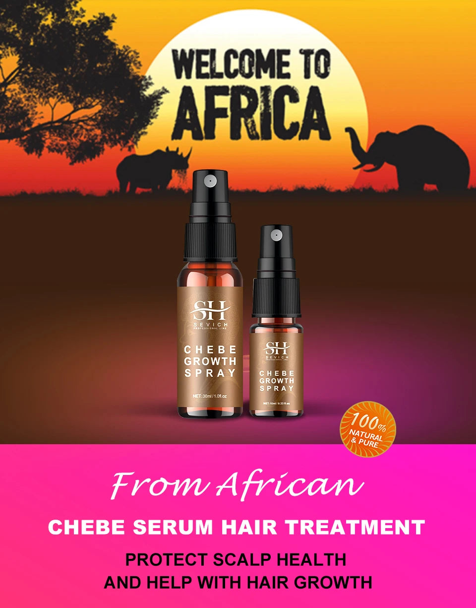 Sevich Chebe Hair Growth Spray 30ml Africa Traction Alopecia Hair Thickening Oil Anti Hair Loss Treatment Spray Hair Scalp Care