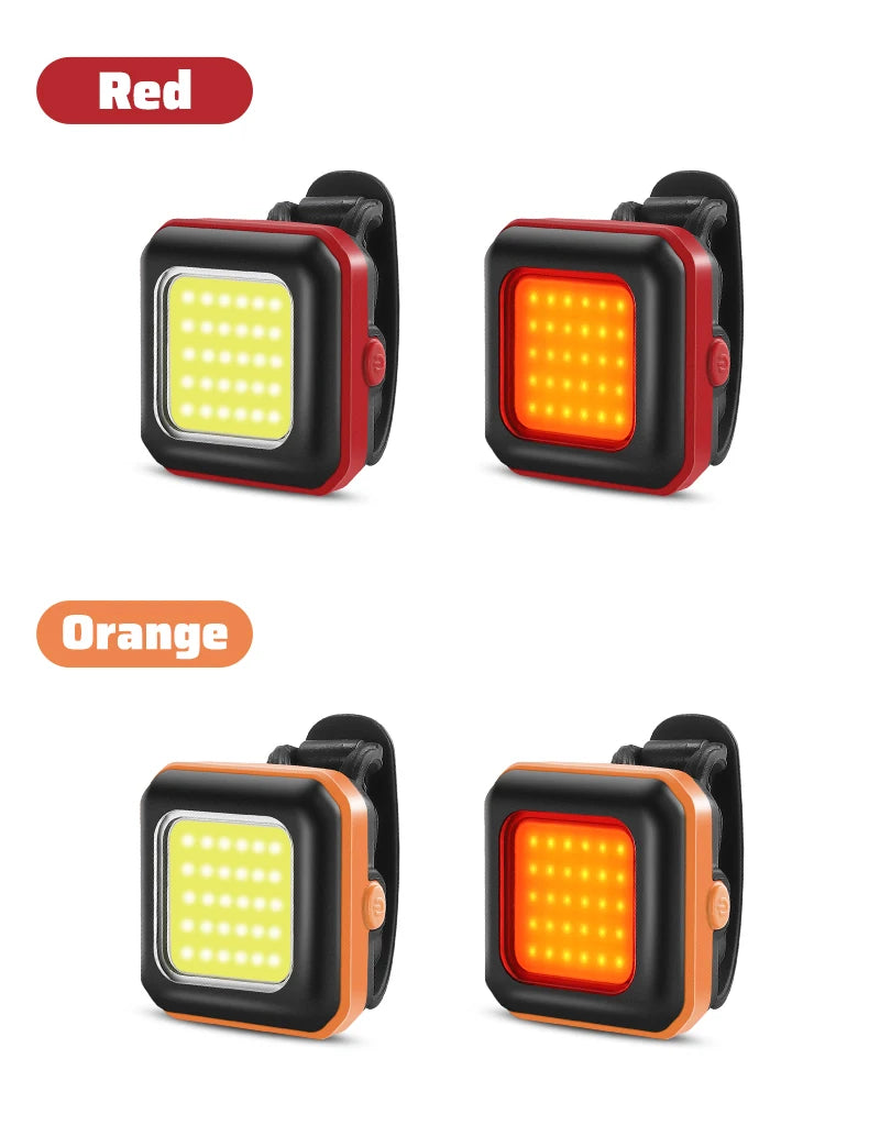 WEST BIKING Bike Light Cycling Bicycle Front Rear Light Type-C Charge Headlight Light Warning Taillight LED Lantern Bike Parts