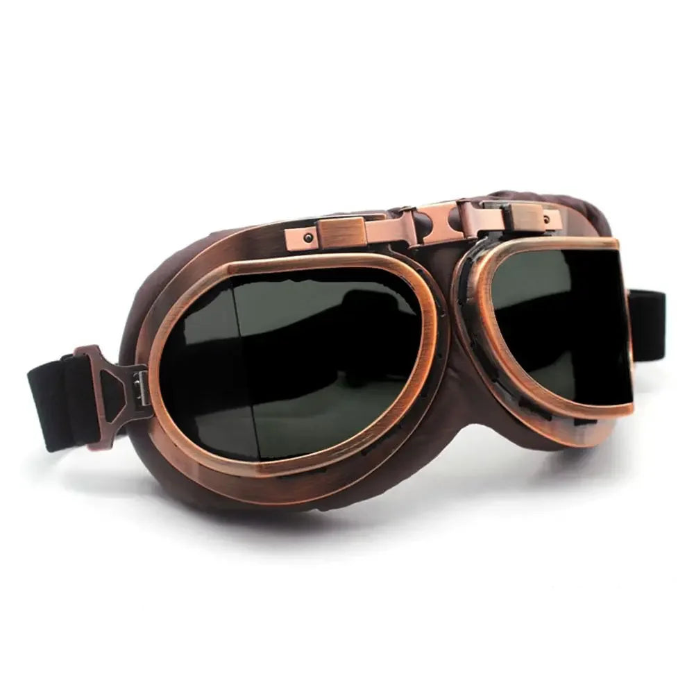 Pilot Retro Goggles Dustproof Lens Frame Motorcycle Glasses Cruiser Scooter Snowboard Protective Gears Eye Protection Sunglasses