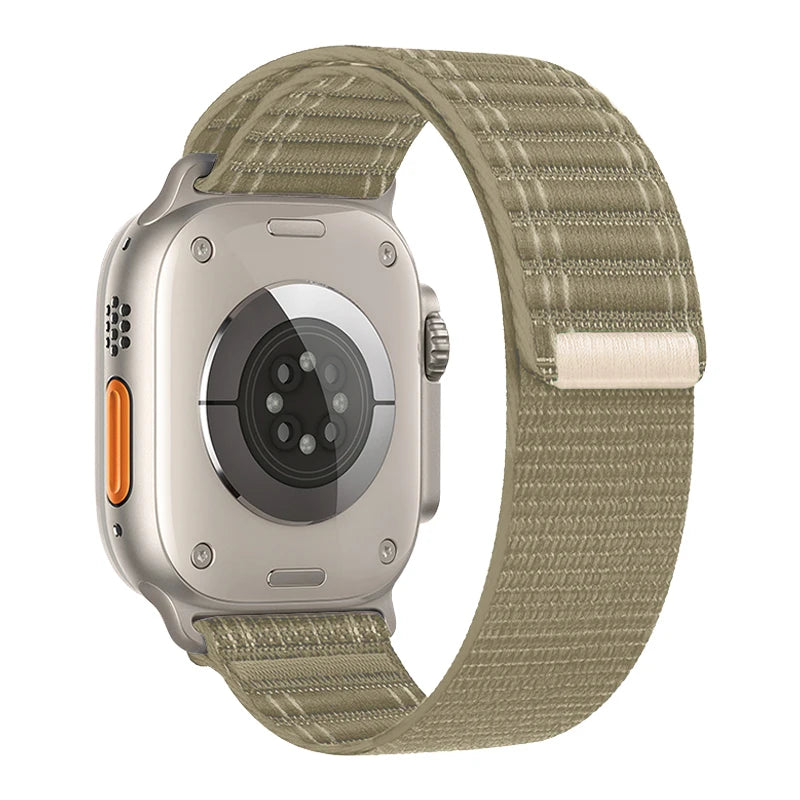 Nylon Strap For Apple Watch Band Ultra 2 49mm 46 45 41 44mm 42mm 38mm Wave pattern Bracelet For iWatch Series 10 9 8 7 6 5 4 3