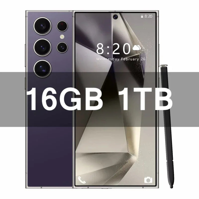 HOT 2025 new S25 Ultra original intelligent 5G dual card dual standby Android 14 system global version 8000mAh battery