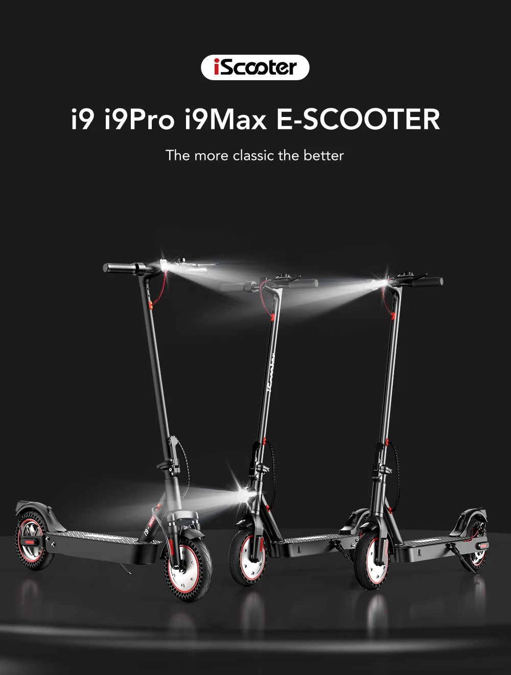 iScooter i9/i9Pro/i9Max Electric Scooter For Adults 30/35Km/h Electric Scooter 350/500W Adult Scooter Electric Kick Scooter