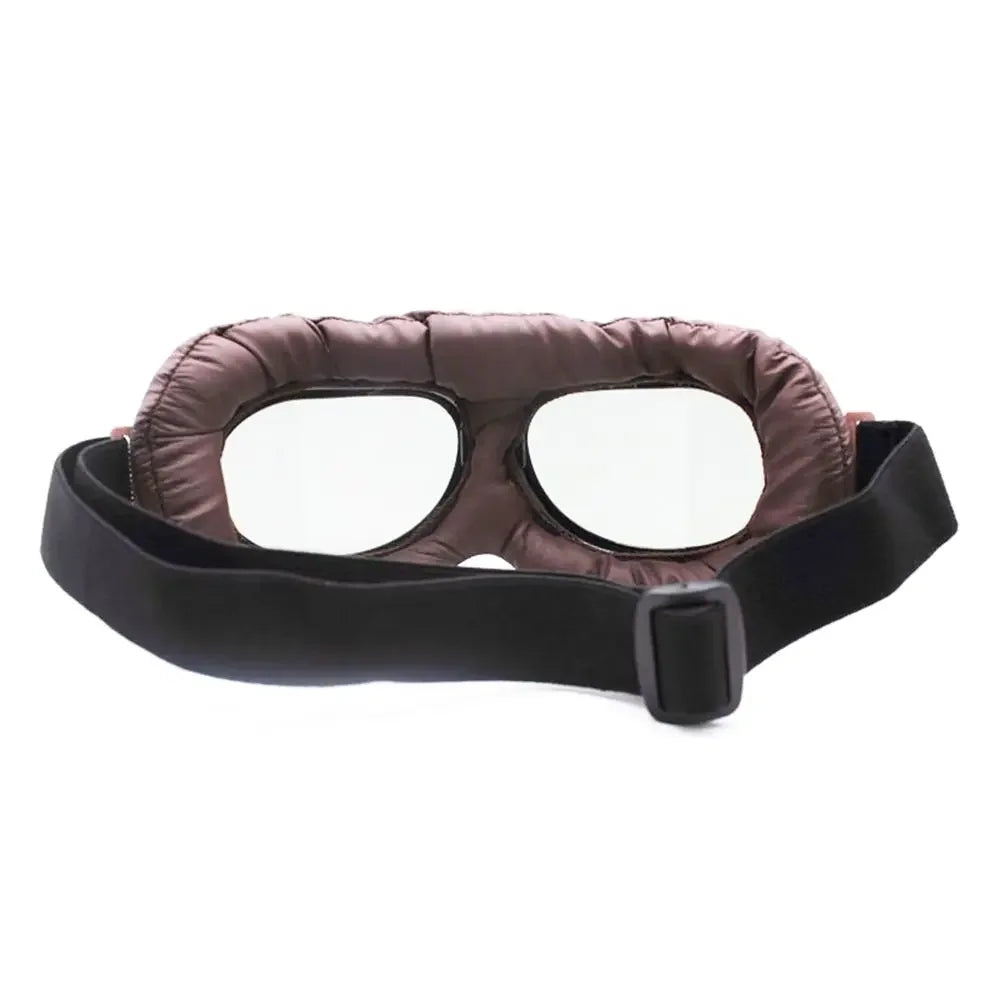 Pilot Retro Goggles Dustproof Lens Frame Motorcycle Glasses Cruiser Scooter Snowboard Protective Gears Eye Protection Sunglasses