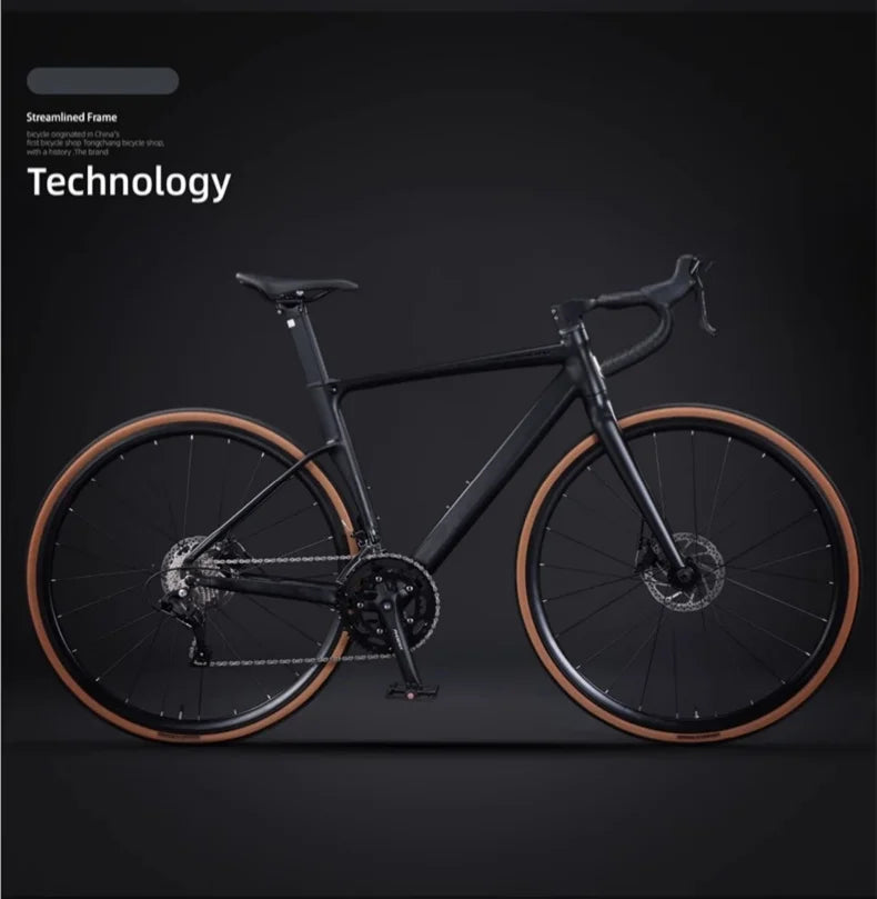 18 Speed Road Bike Gravel Bikes Aluminum Alloy Frameset Hydraulic Disc Brake 32mm Racing Bicycle Wheelset 700x28C