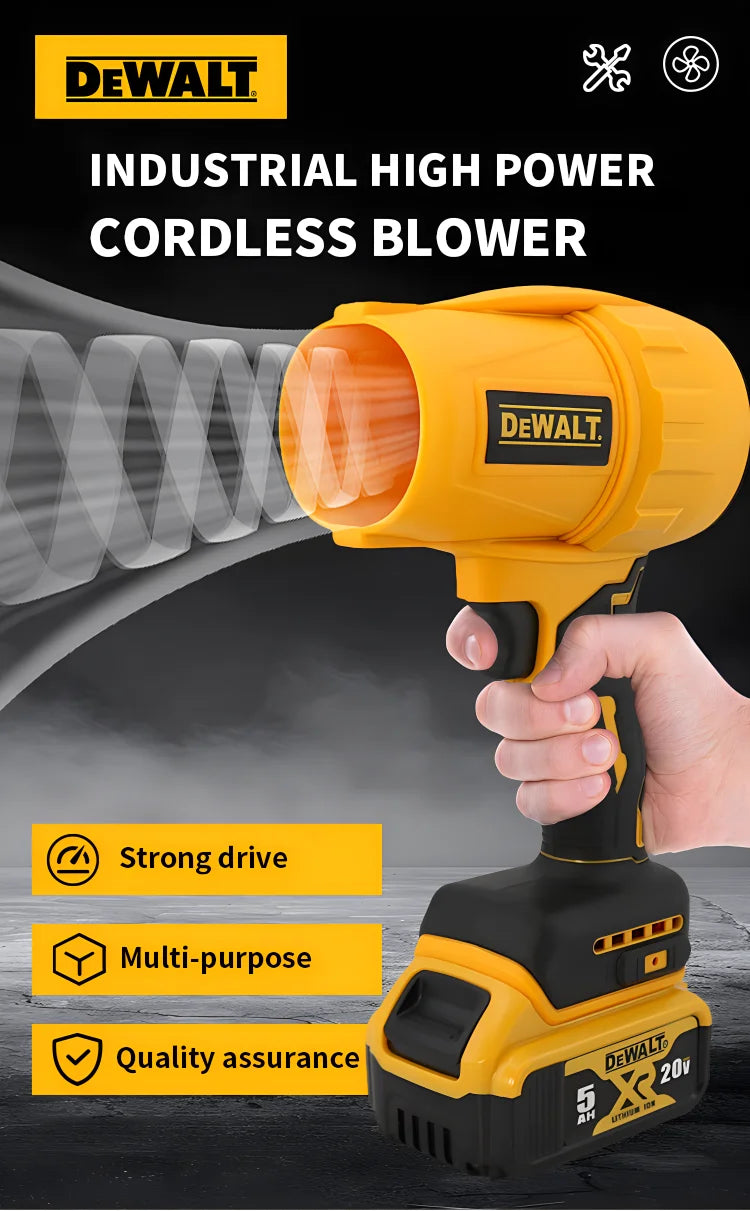 Dewalt Brushless Air Blower 30000RPM Cordless Turbo Fan Handheld Violent Fan Dryer 20V Rechargeable Dust Blowing Tool