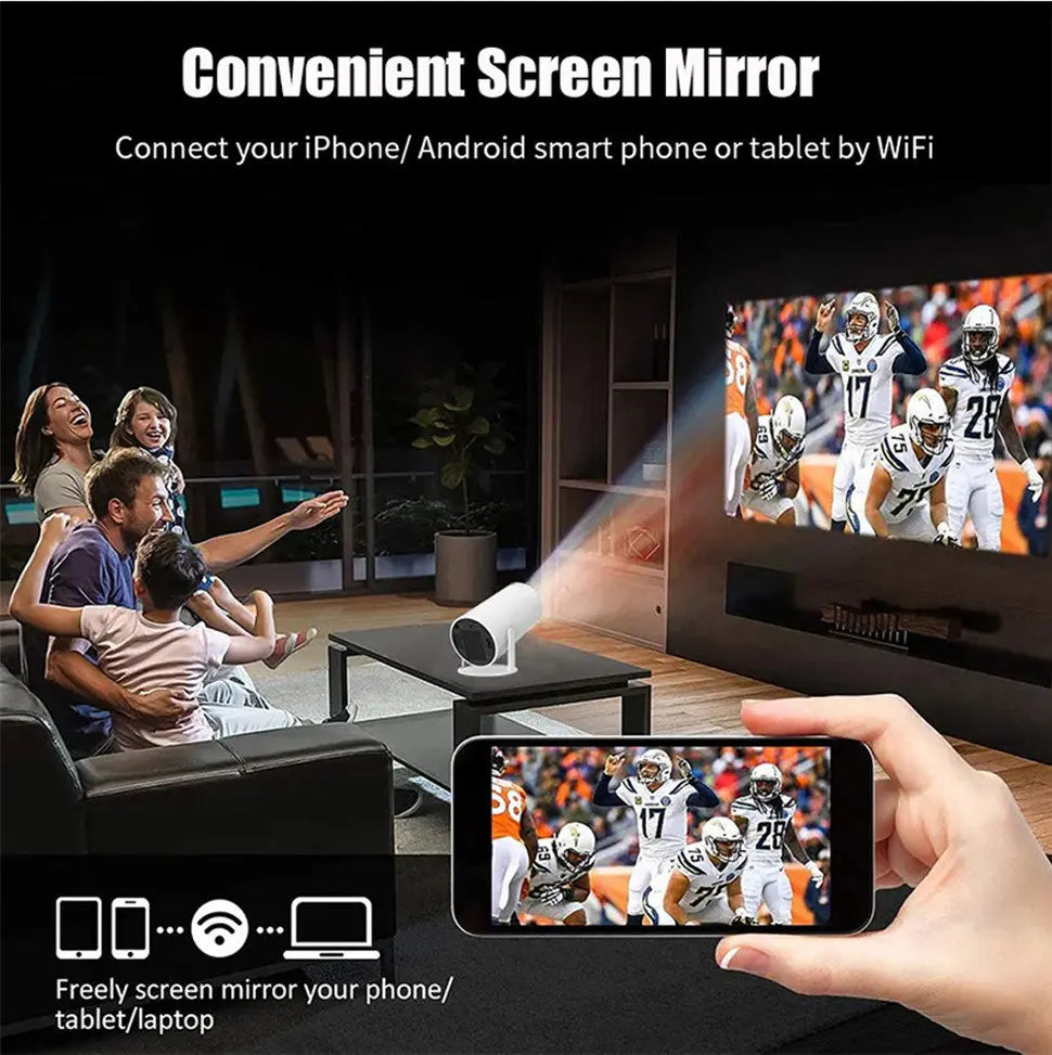 DITONG HY300 Plus HD Projector portatil 4K 1280x720P Android LED Video Home Theater Cinema Phone mini Proyector Movie HY300 pro
