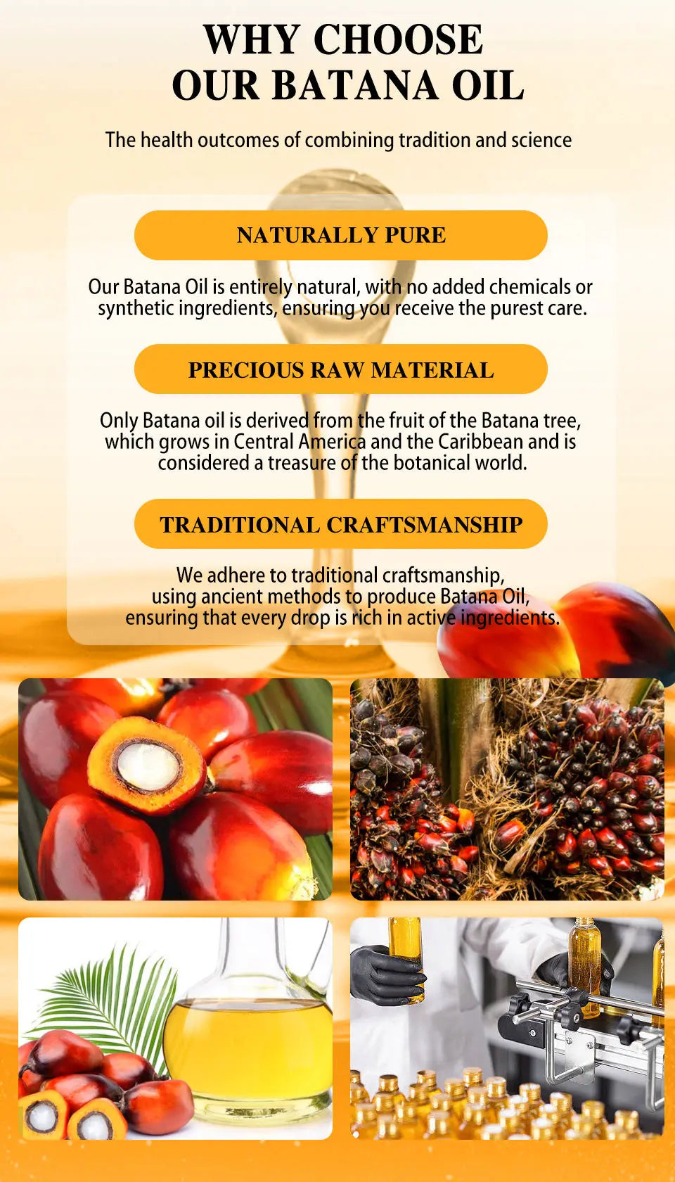 Batana Oil Africa Women Traction Alopecia Treatment Batana Hair Spray 100% Natural Hair Regrowth Hair Loss Crazy Fast Growth Oil