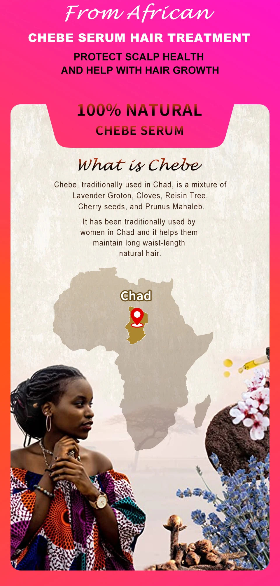 Sevich Chebe Hair Growth Spray 30ml Africa Traction Alopecia Hair Thickening Oil Anti Hair Loss Treatment Spray Hair Scalp Care
