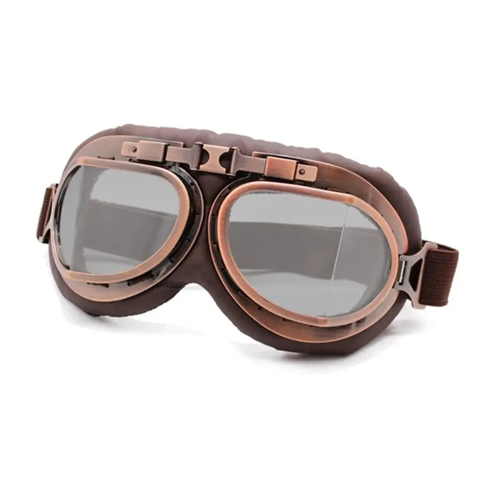 Pilot Retro Goggles Dustproof Lens Frame Motorcycle Glasses Cruiser Scooter Snowboard Protective Gears Eye Protection Sunglasses