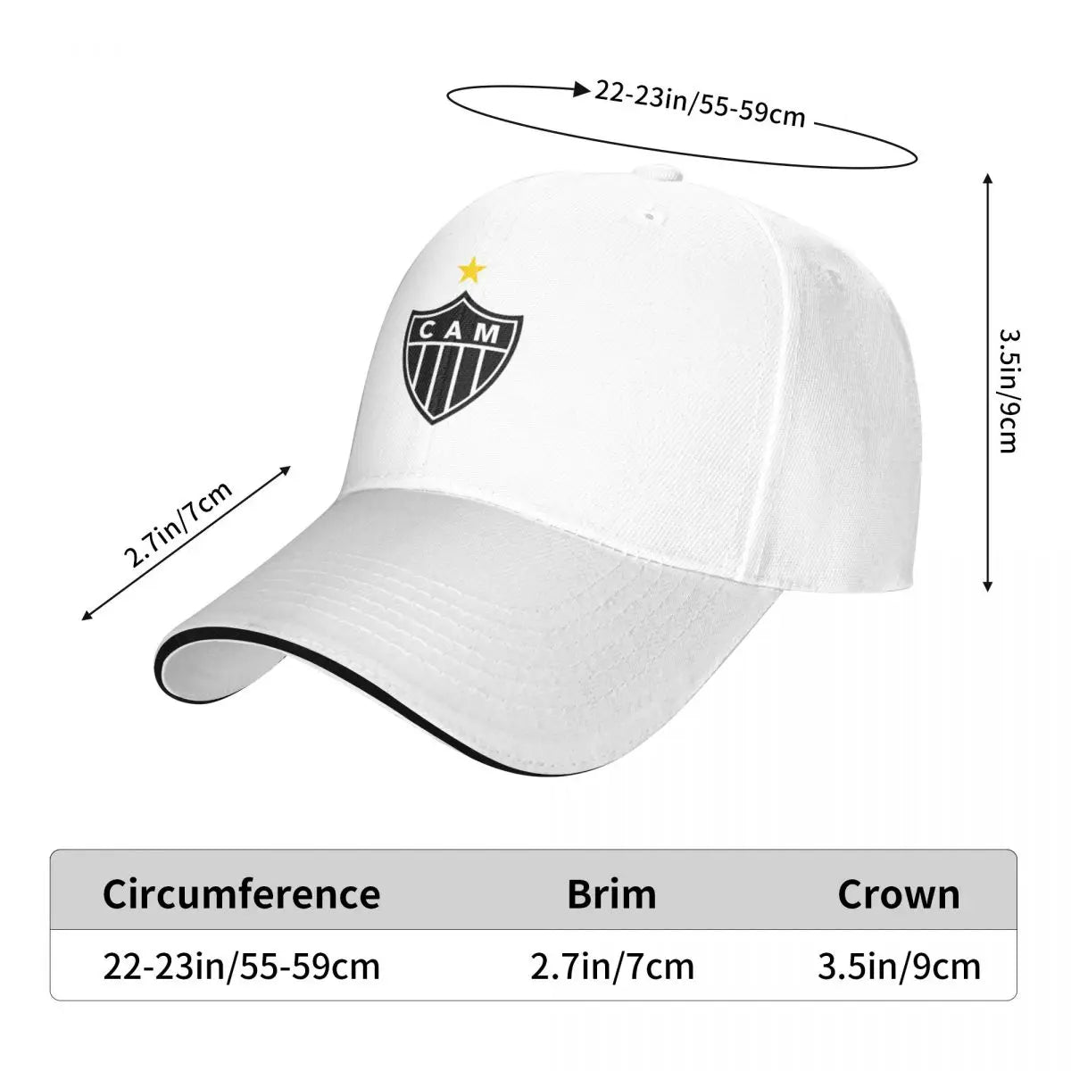 Clube Atlético Mineiro Baseball Cap Visor Mountaineering dad hat Women's Golf Wear Men's