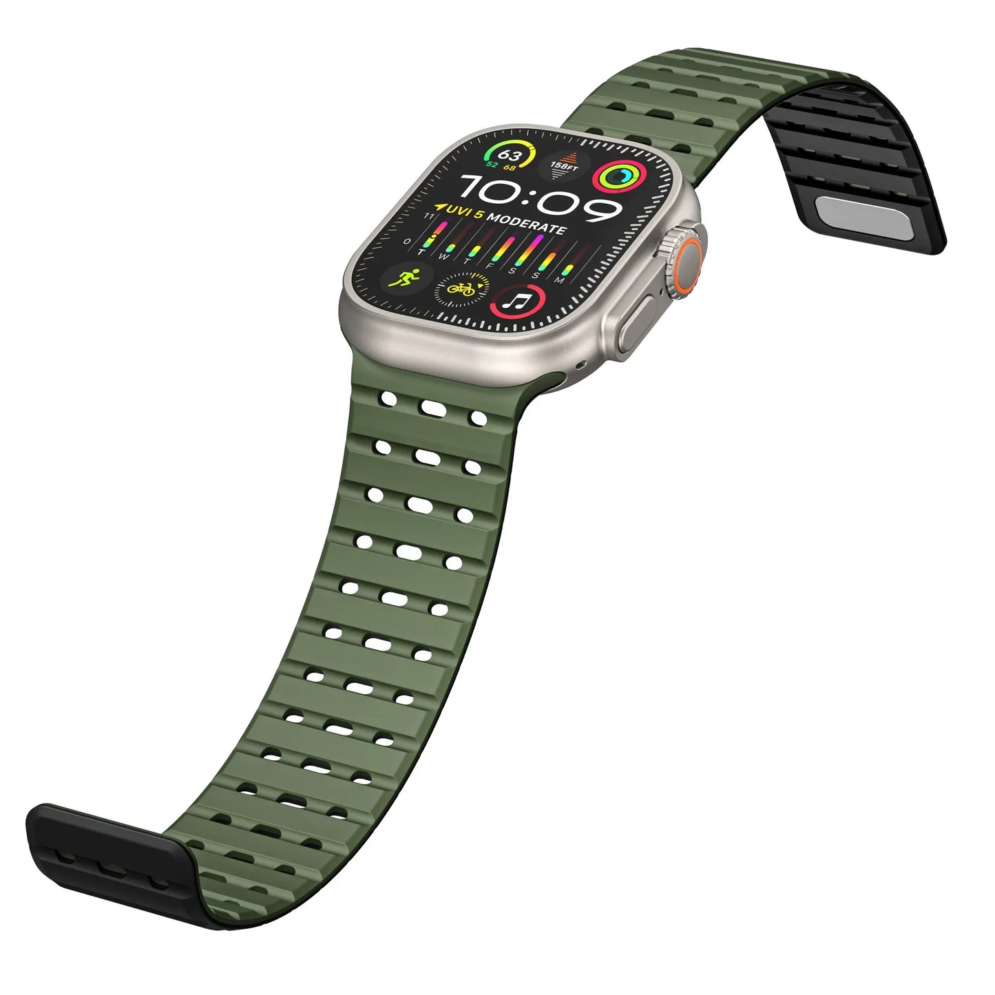 Magnetic Strap For Apple Watch Ultra 2 49mm 44mm 45mm 46mm 42mm Belt Silicone Bracelet iWatch Series 10 8 7 6 5 9 Se 40mm Bands