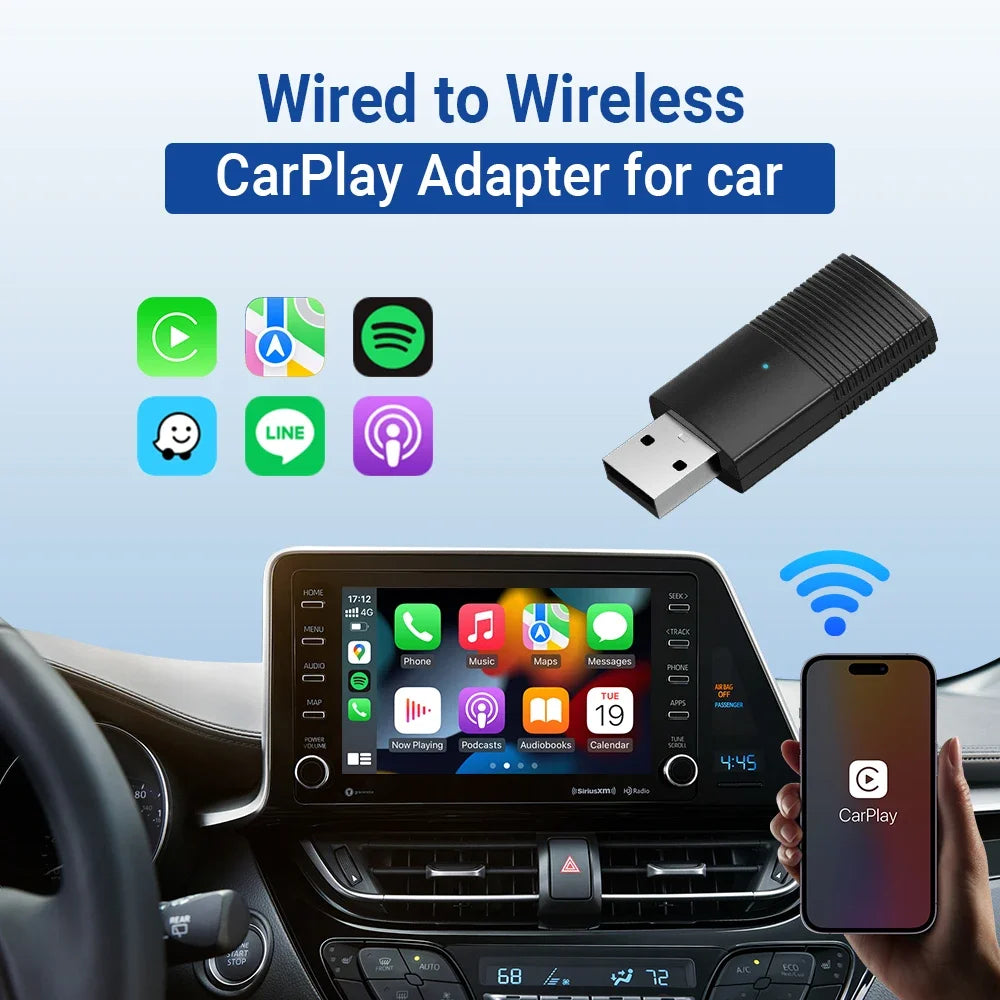 Wireless CarPlay Adapter for Mercedes A B CLA CLS GLA GLE Class E Class Cabriolet 2016 To 2024 Vehicle Car Play Car Accessories