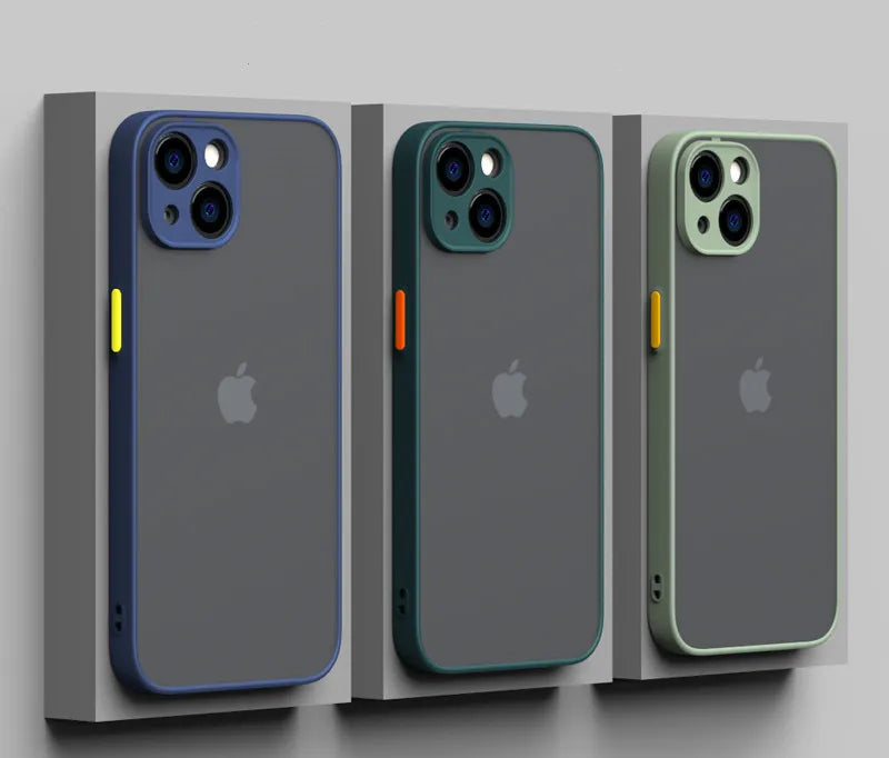 For iPhone 15 Plus Shockproof Armor Bumper Clear Phone Case iPhone 15 Pro iphone15 15Pro Max Bumper Soft Silicon Hard Cover Capa