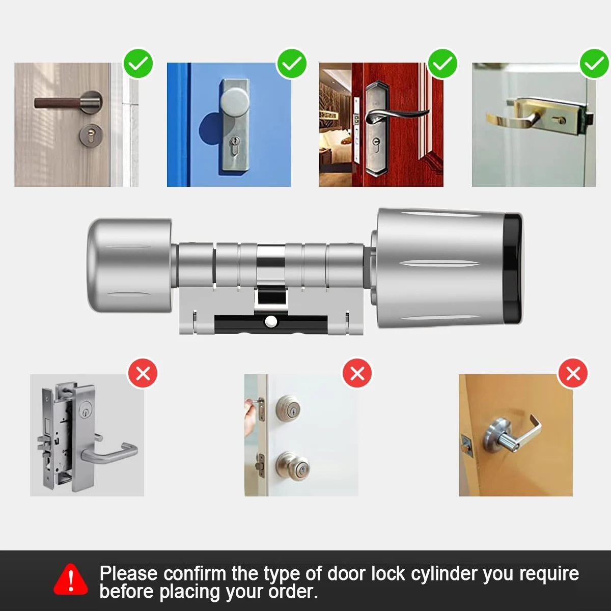 IP67 Waterproof Euro Smart Electronic Door Lock Cylinder TTLock App Control Anti-Drill Remote Access Lock