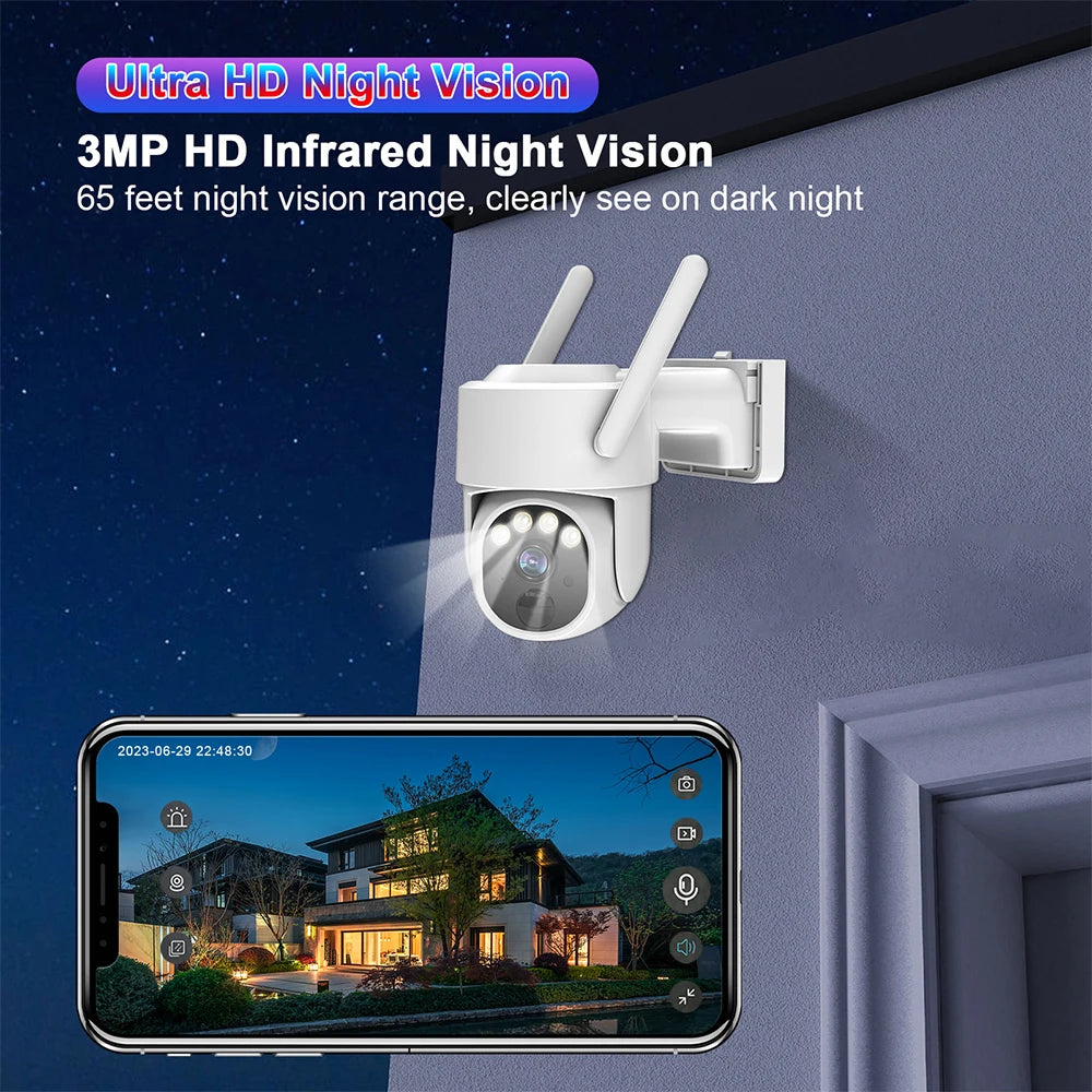 5X zoom security protection 3MP solar 4g sim 12000 mAh battery powered 3W solar Outdoor surveillance cam camera wifi sim