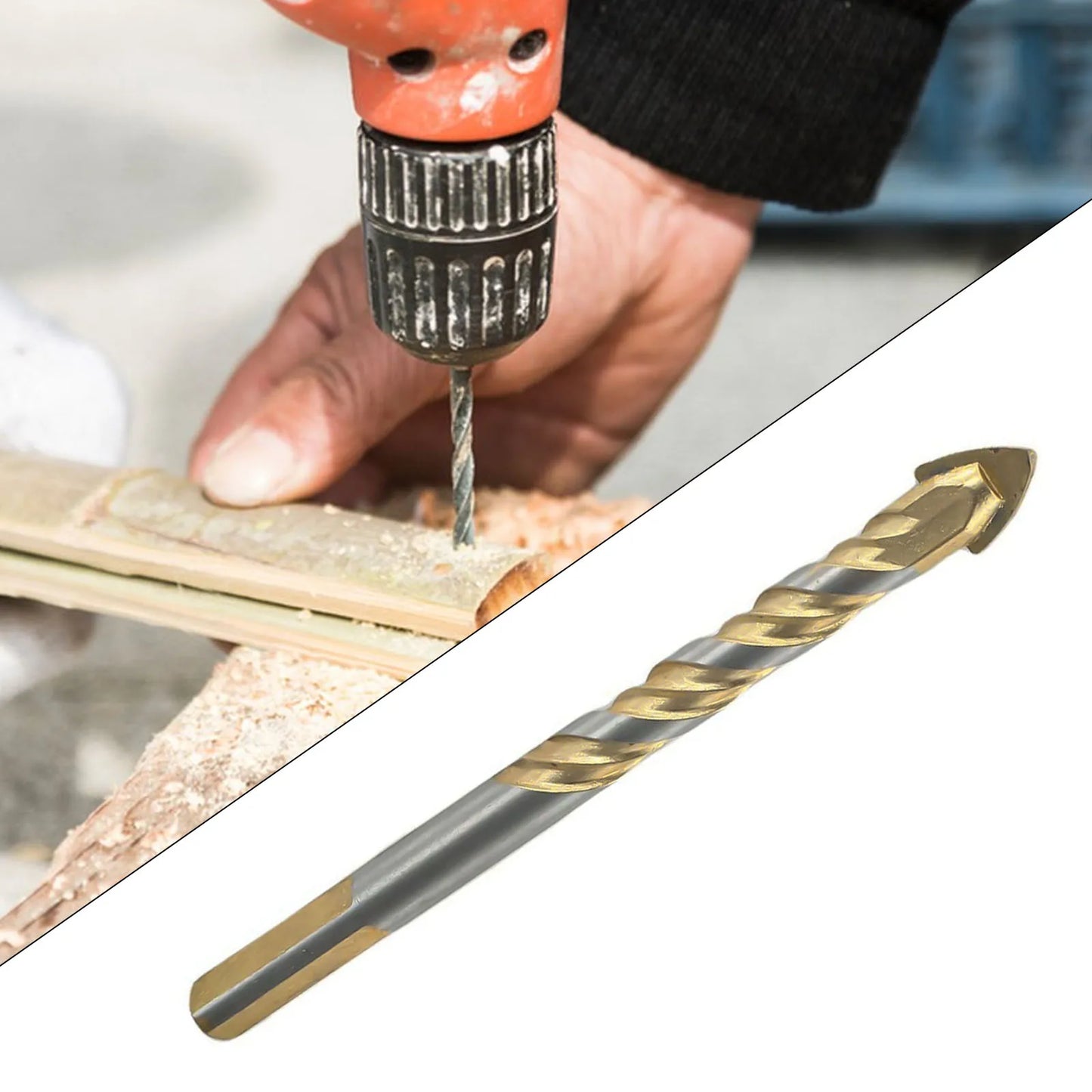 1Pc Triangle Drill Bit 3/4/5/6/8/10/12mm Tungsten Carbide For Porcelain Tile Concrete Brick Glass Punching Electric Drill Tools