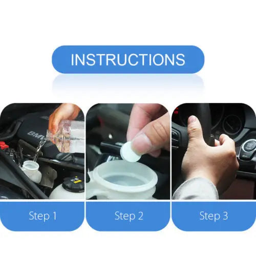 Car Windscreen Cleaner Effervescent Tablet Auto Window Solid Cleaning Automobile Glass Water Wiper Washing Tablets Dust Remover