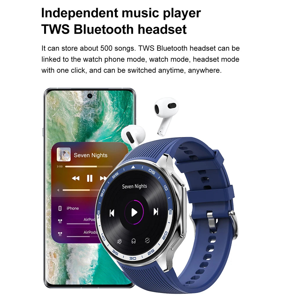 2024 New For OPPO Watch X Smart Watch 4G Memory Music Video Bluetooth Call IP68 Waterproof AMOLED Smartwatch For TWS Earphones 