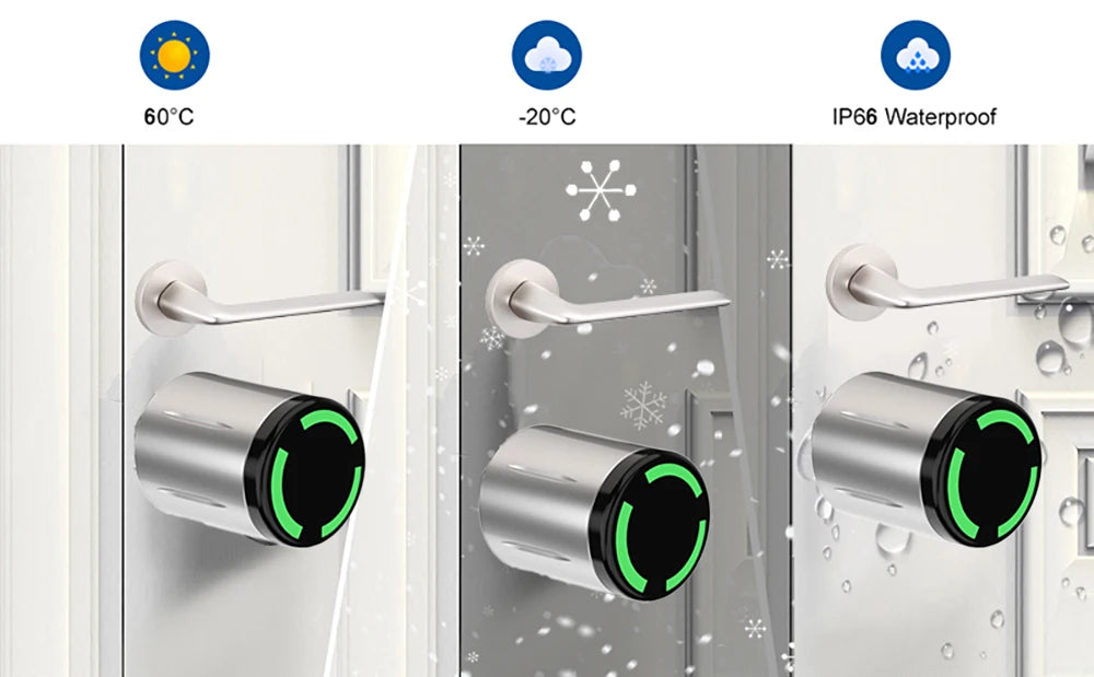 IP67 Waterproof Euro Smart Electronic Door Lock Cylinder TTLock App Control Anti-Drill Remote Access Lock