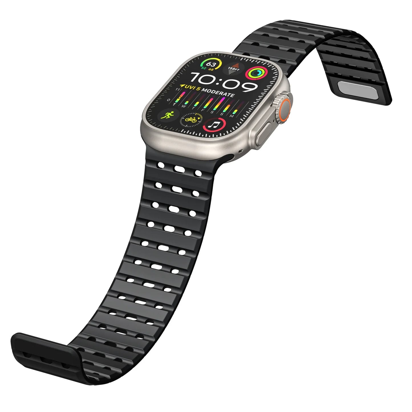 Magnetic Strap For Apple Watch Ultra 2 49mm 44mm 45mm 46mm 42mm Belt Silicone Bracelet iWatch Series 10 8 7 6 5 9 Se 40mm Bands