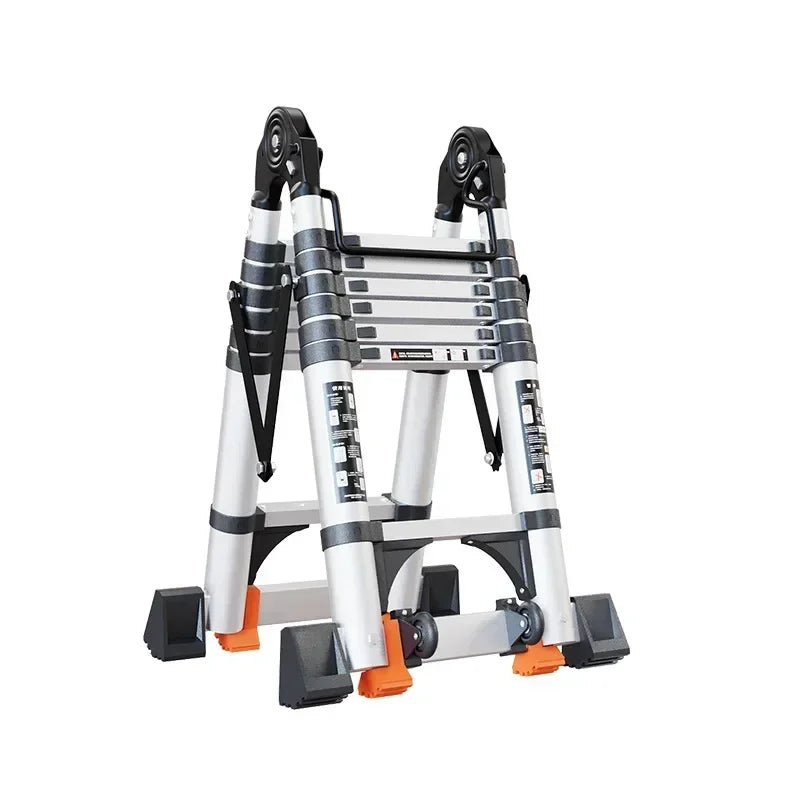 Professional Aluminum Alloy Multifunctional Telescopic Zigzag Ladder Household Staircase Indoor Lifting And Folding Ladder