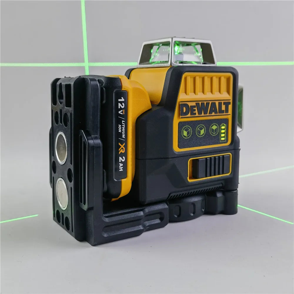 DEWALT DW089LG 1:1 Laser Level Self Levelling 12 Line 3 x 360 Green Beam Laser 12V Li-Ion Battery Lasers Outdoor