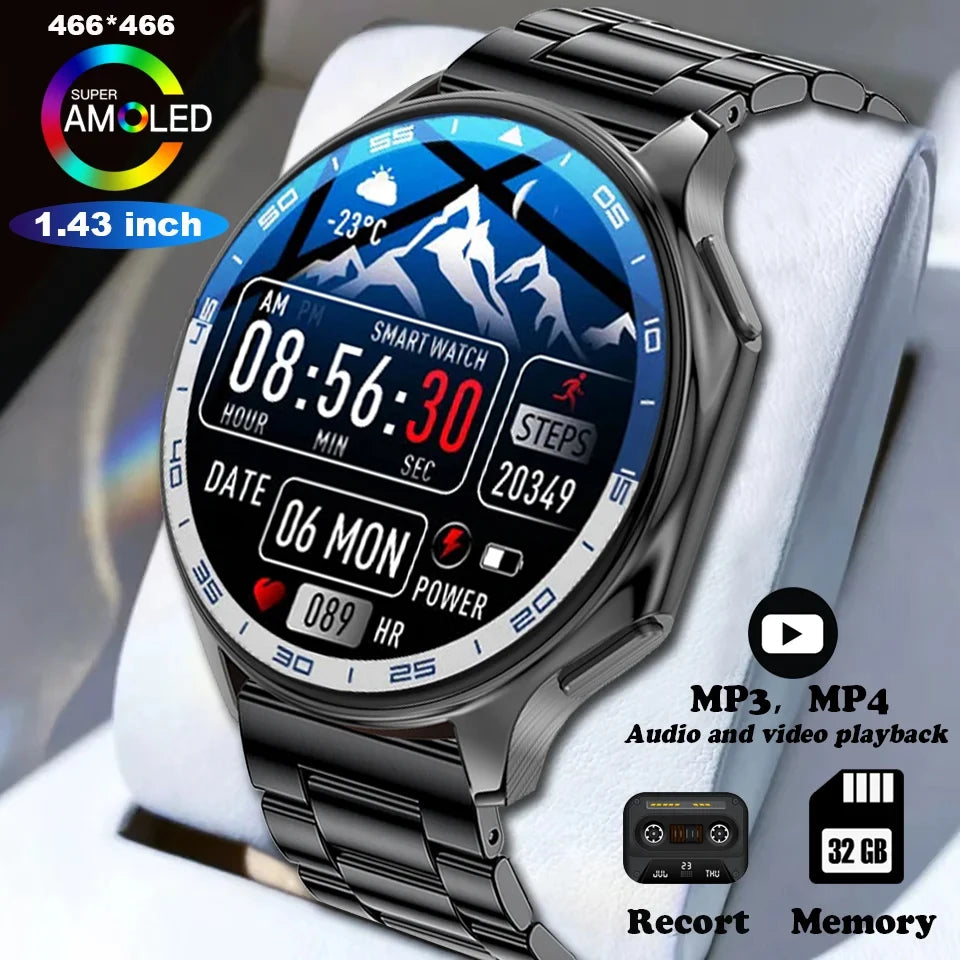 2024 New For OPPO Watch X Smart Watch 4G Memory Music Video Bluetooth Call IP68 Waterproof AMOLED Smartwatch For TWS Earphones 
